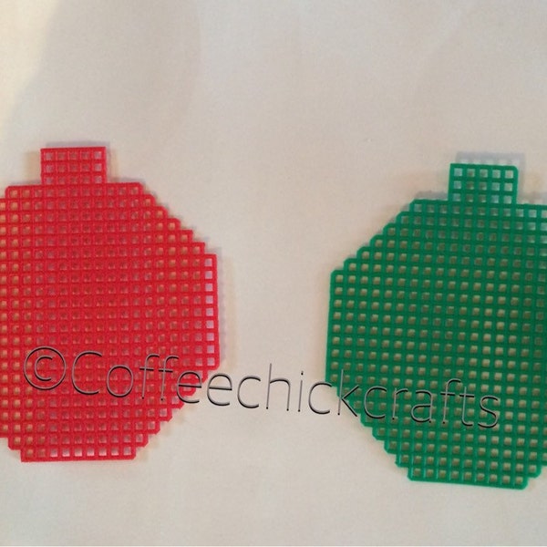 Christmas Ornament Plastic Canvas Cut Out Plastic Canvas for Needlepoint Christmas Ornament