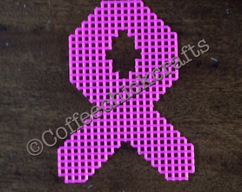 Plastic Canvas Awareness Ribbon Cut Outs Plastic Canvas for Needlepoint ANY COLOR
