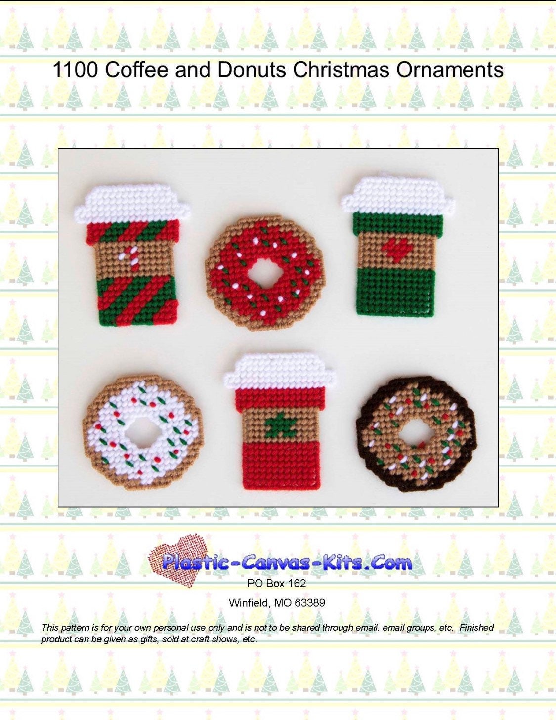 Coffee and Donut Seasonal Plastic Canvas Cut Outs Coffee Cup ...