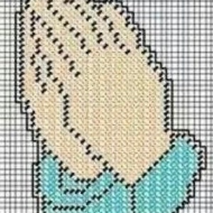 Praying Hands Plastic Canvas Cut Out Shape Prayer Religous Needlepoint image 3