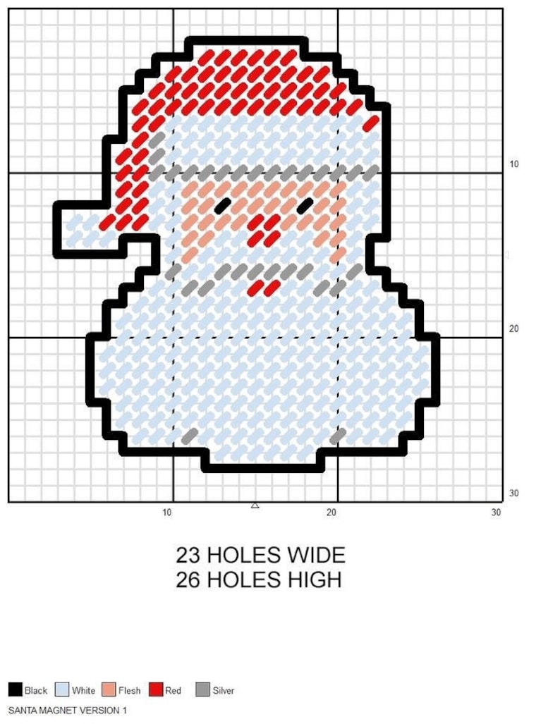 Santa Head Christmas Ornament Plastic Canvas Cut Outs Plastic Etsy