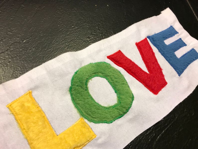 4 Individual Chenille Letters 4 Applique Fuzzy Etsy