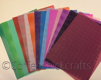 Full Sheet Plastic Canvas #7 Mesh Sheet - Your Choice of Colors