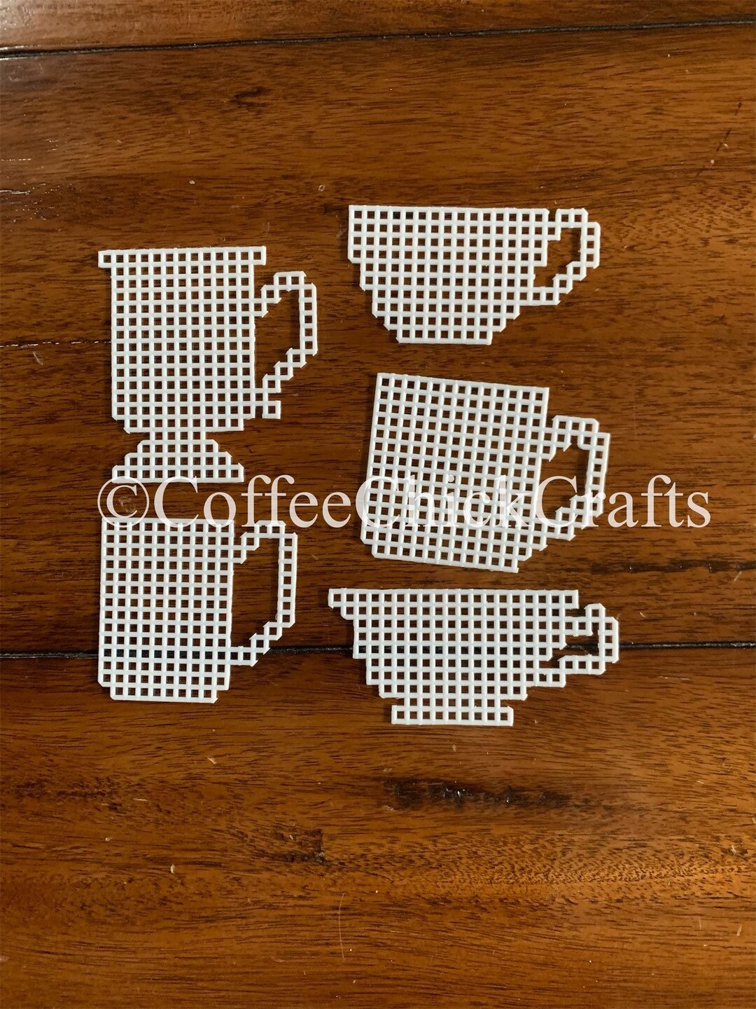 Small Coffee Mug & Tea Cup Set Plastic Canvas Cut Out Shapes for ...