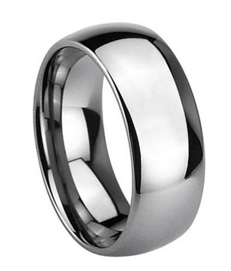 Extra Wide Classic Tungsten Carbide Wedding Band FREE SHIPPING image 1