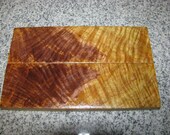 Premium Acrylic Stabilized Double-Dyed Figured Flame Maple Bookmatched Lumber, Knife Scales, Jewelry Making, Inlays, Tool Handles 3340