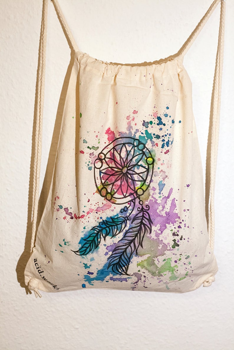 Gym bags Dreamcatcher acid works cotton customizable