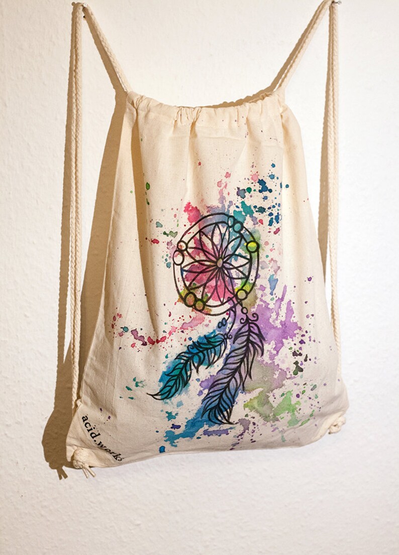 Gym bags Dreamcatcher acid works cotton customizable