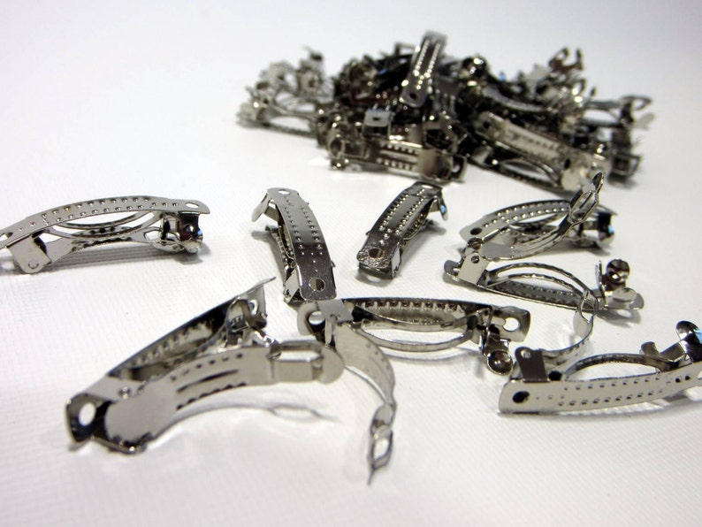 20 Pcs Mini French Barrette Blanks Clips for Fine Hair DIY Etsy