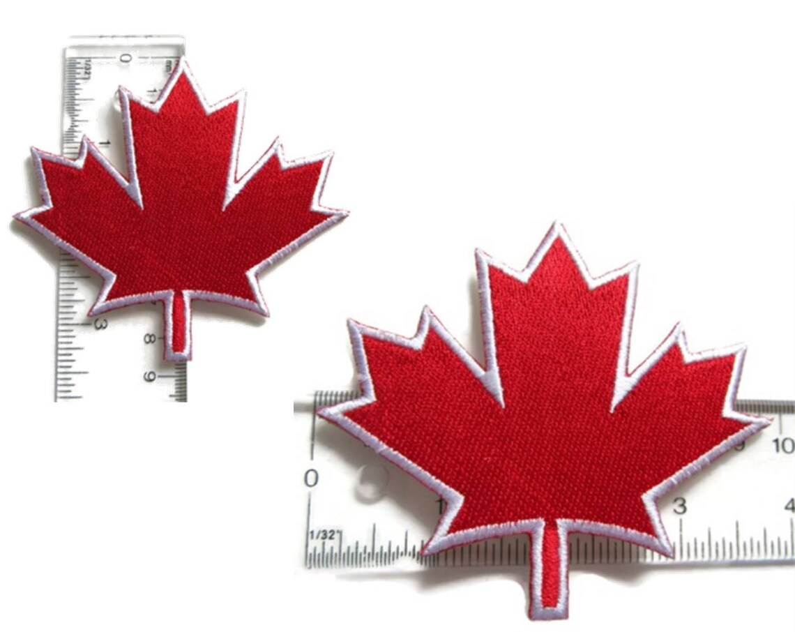 Red Maple Leaf Iron on Patch Canada Maple Leaf Stick on Etsy Canada