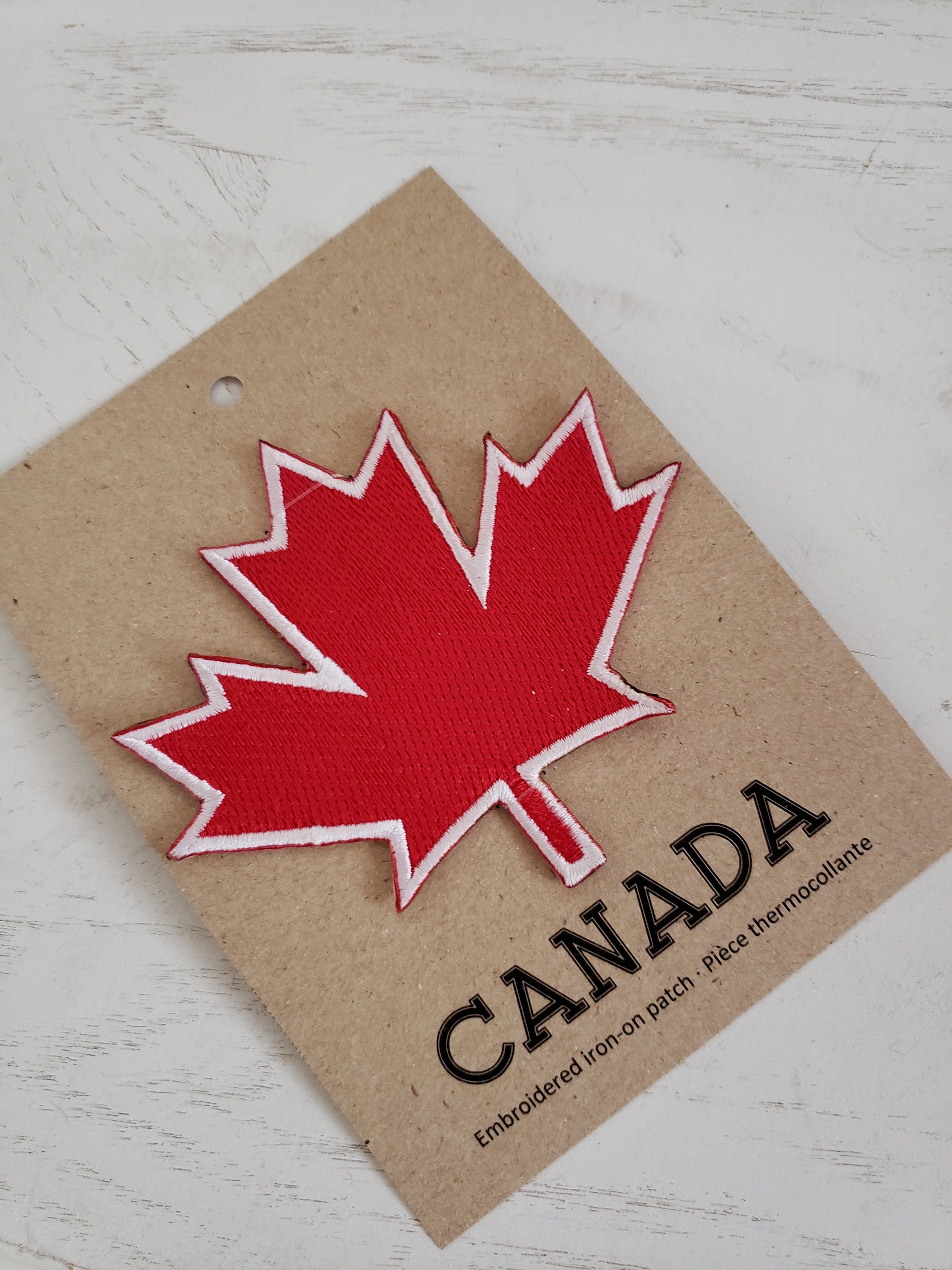 Red Maple Leaf Iron on Patch Canada Maple Leaf Stick on Etsy Canada