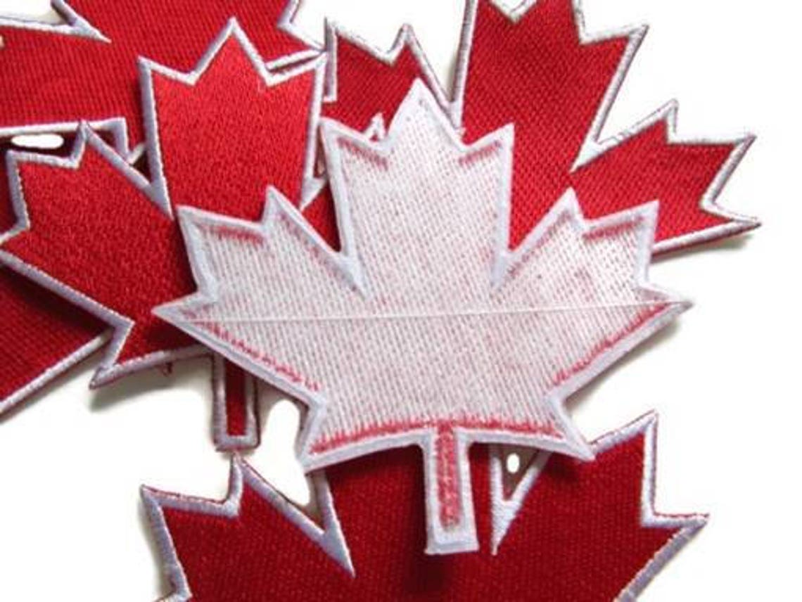 Red Maple Leaf Iron on Patch Canada Maple Leaf Stick on Etsy Canada