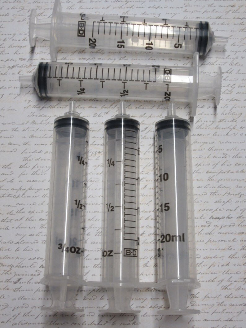 10 pcs 20ml 3/4oz Best Craft Syringes Clear Plastic Etsy