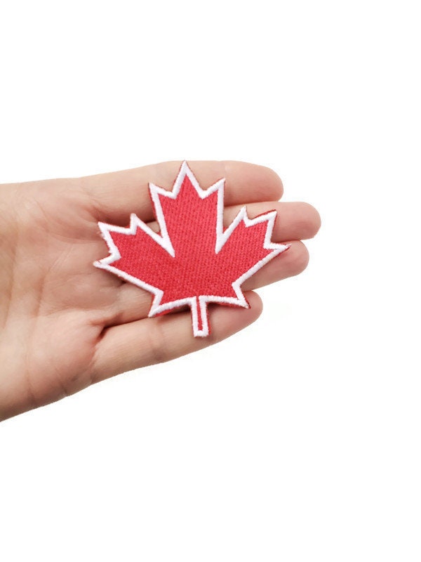 Medium Canada Maple Leaf Iron On Patch Canada Day Patch Etsy