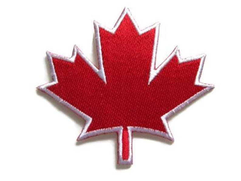 Red Maple Leaf Iron on Patch Canada Maple Leaf Stick on Etsy Canada