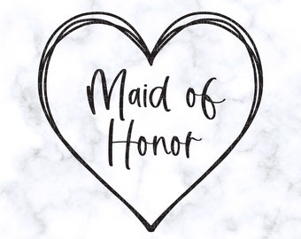 Maid of Honor SVG Bridal Party svg Wedding svg Engagement Svg Maid of Honor Proposal Svg Cricut Project Cricut cut file Silhouette cut file