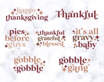 Thanksgiving SVG Bundle Retro Thanksgiving SVG Bundle Gravy Baby SVG Thankful png Cricut cut files Silhouette cut files dxf jpg eps pdf png