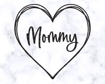 Mamma SVG Hjärta SVG Mors dag SVG Alla hjärtans dag svg Handritat Hjärta Svg Mors dag Png Cricut Cut-filer Silhuettfiler Gåva till mamma