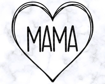 Mama Heart SVG Dzień Matki SVG Mama SVG Mama png Mama pliki do cięcia Plik do cięcia Cricut Plik do cięcia sylwetki Projekty Cricut dxf pdf png jpg eps svg