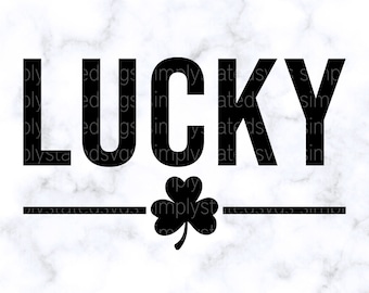 Lucky Shamrock SVG, St Patrick's Day SVG, St Patrick's SVG, Lucky png, Lucky svg, Ierse svg, Cricut cut-bestand, Silhouette cut-bestand, dxf, jpg