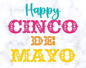 Happy Cinco de Mayo SVG, Cinco de Mayo PNG, Fiesta svg, Cinco de Mayo Shirt, Silhouette Datei, Cricut Datei, SVG-Dateien für Cricut, Cut Dateien.