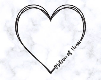 Matrone der Ehre SVG Bachelorette Party SVG Matrone der Ehre Vorschlag SVG Braut Party svg Herz SVG Silhouette geschnitten Datei Cricut Datei eps pdf