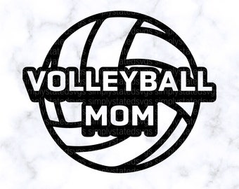 Volleyball Mom SVG Volleyball SVG SVG Volleyball Mom Gift svg Sports Mom Volleyball svg Silhouette cut file Cricut cut file Cricut designs