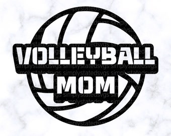 Volleyball Mom SVG Volleyball SVG Gift for Mom SVG Cute Volleyball Mom Shirts svg Silhouette cut file Cricut cut file Cricut Designs dxf png