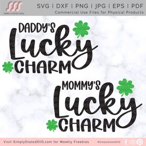 Papa's Lucky Charm SVG, Mama's Lucky Charm SVG, St Patricks Day SVG, Lucky Charm png, St. Pattys svg, Cricut gesneden bestand, Silhouette gesneden bestand