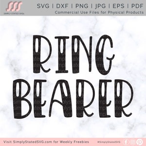 Ring Bearer SVG Ring Bearer Proposition SVG Bridal Party SVG Wedding Party Svg Ring Bearer Shirt svg Cricut coupe fichier Silhouette fichier dxf pdf