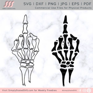 Skeleton Middle Finger SVG Middle Finger SVG Horror Middle Finger PNG Halloween Skeleton svg Silhouette cut file Cricut cut file dxf png eps
