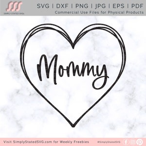 Mamãe SVG Coração SVG Dia das Mães SVG Dia dos Namorados svg Coração desenhado à mão Svg Dia das Mães Png Arquivos de corte Cricut Arquivos de silhueta Presente para mamãe