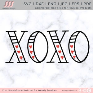 XOXO png Xoxo Herzen svg Xoxo Shirt VDay png VDay svg Valentinstag svg Cricut geschnitten Datei Silhouette geschnitten Datei dxf jpg eps pdf png