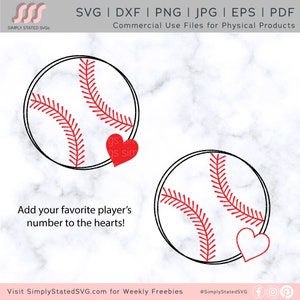 Baseball Hearts SVG Baseball with Heart SVG Baseball Number SVG Baseball Love svg Baseball png Baseball svg Baseball Number Shirt Silhouette