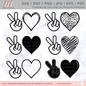 Pacchetto Peace Love SVG Pacchetto Peace Love SVG Pacchetto SVG Retro Peace Love Pacchetto Peace Love in formato svg, png, dxf, jpg, eps, pdf File di taglio Cricut File di taglio Silhouette
