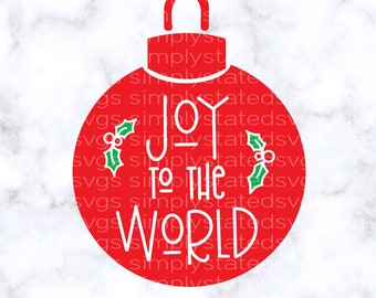 Joy to the World SVG, Weihnachts-SVG, Feiertags-SVG, Festliche PNG-Datei, XMAS-SVG, Weihnachtssprüche-PDF, Cricut-Schnittdateien, Silhouette-Schnittdateien, DXF-JPG-Datei