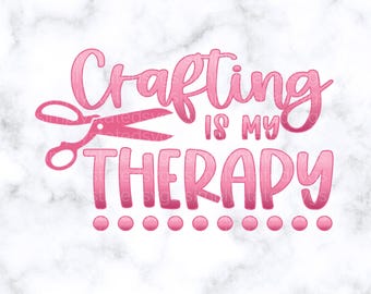 Basteln ist meine Therapie SVG-Datei für Sublimation, PNG-Datei, digitales Design für Bastelliebhaber, Druckdatei, Basteldesign, DXF, JPG, EPS, PDF, PNG