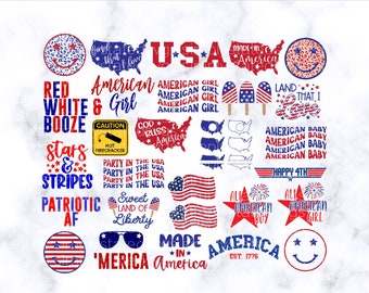 Patriotic SVG Bundle 4th of July SVG Memorial Day SVG Patriotic Tee svg Bundle America svg July 4th svg bundle Cricut cut files