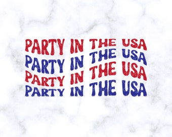 Party in den USA SVG Party in den USA png Party in den USA Retro svg Retro svg Cricut geschnitten Datei Silhouette geschnitten Datei dxf jpg eps pdf png svg