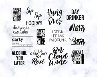 Drinking SVG Bundle Drinking Quotes SVG Alcohol SVG Bundle Alcohol Quotes svg Bundle Cricut cut file Silhouette cut file, dxf, jpg, eps, pdf