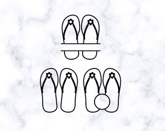 Flip Flops SVG Bundle Personalized Flip Flops SVG Summer SVG Flip Flop svg Flip Flops Monogram Bundle png Cricut cut file Silhouette file
