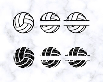 Volleyball SVG Bundle Volleyball Split SVG Volleyball Name Frame SVG Cute Volleyball Tee Cricut cut file Silhouette Cricut Projects png eps
