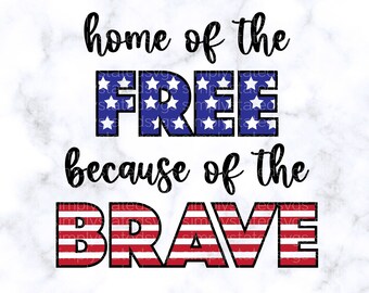 Home of the Free SVG US Flagge svg Tag der Flagge SVG Patriotisch svg Memorial Day svg geschnitten Datei Cricut geschnitten Datei geschnitten Datei dxf png