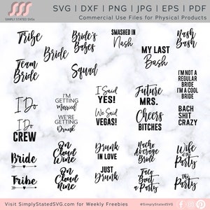 Addio al nubilato SVG Bundle Bridal Party SVG Bundle Bride Tribe Svg Vegas Addio al nubilato SVG Future Mrs Svg Cricut file Silhouette cut file