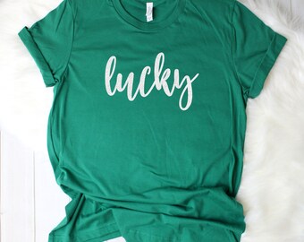 St Patricks Day Shirt Pailletten Gluck Patch Womens Etsy