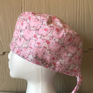 Happy Pigs Scrub Cap - Surgery Cap - Scrub Hat - Scrub Caps - Surgery Hat - OR Cap Hat - Surgical Cap Hat