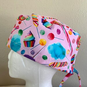 Candy and Cupcakes Scrub Cap - Surgery Cap - Scrub Caps Hat - Surgical Cap Hat
