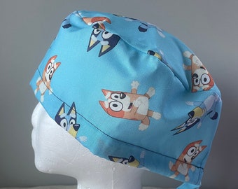 Bluey and Bingo Scrub Cap - Surgery Surgical OR Hat