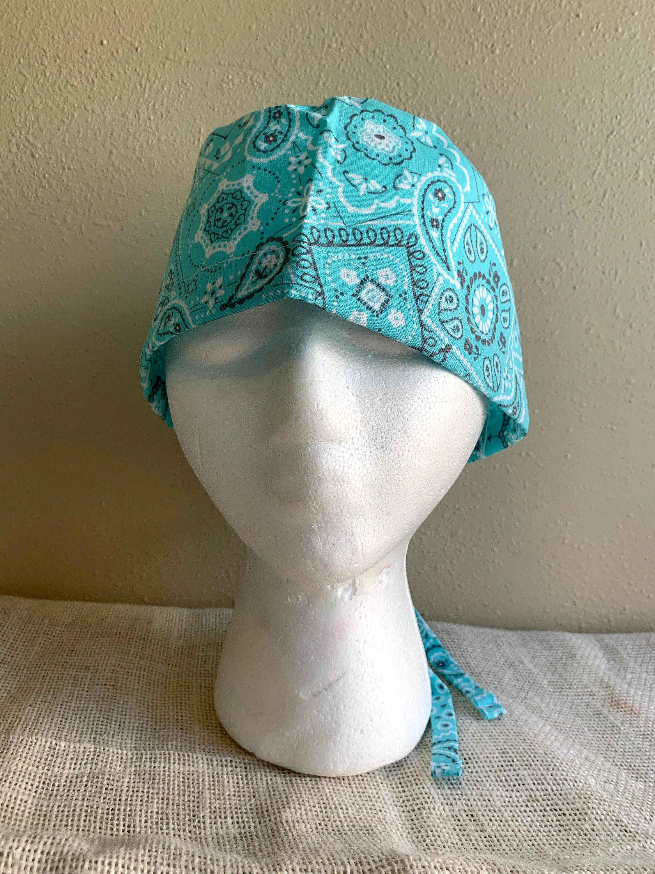 Mint Bandana Scrub Cap Surgery Cap Surgery Hat OR Cap Etsy