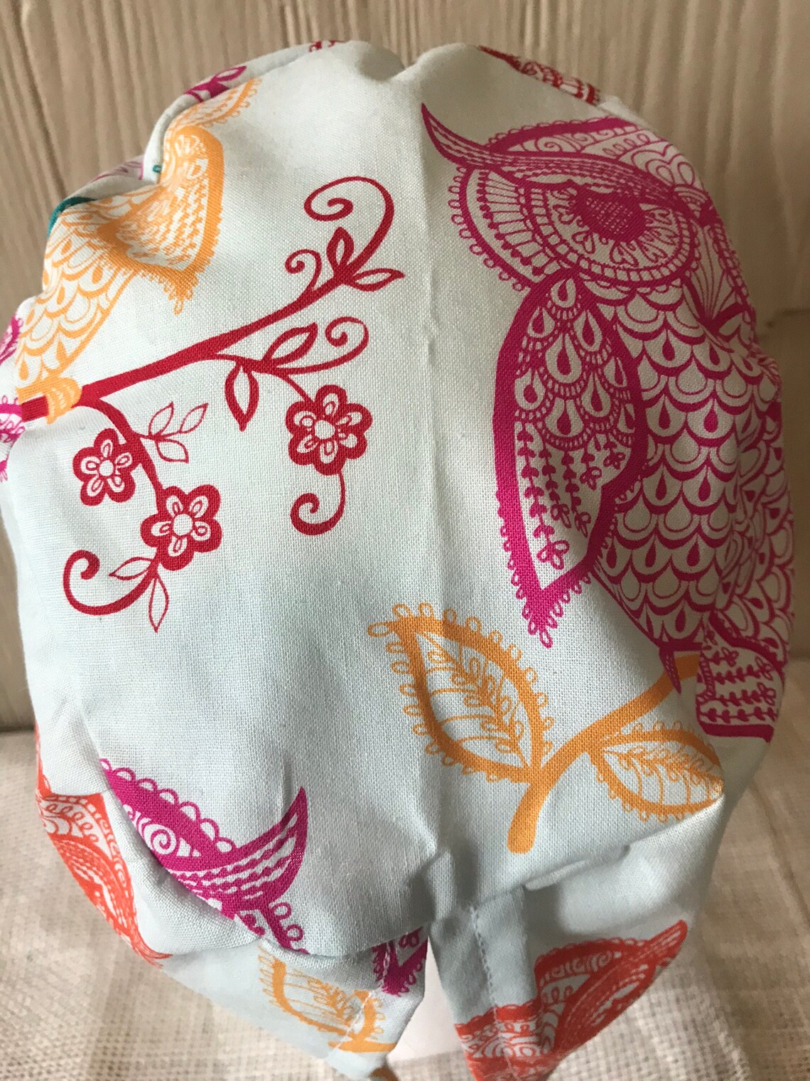 Light Blue Owl Scrub Cap Surgery Cap Scrub Caps Scrub Etsy